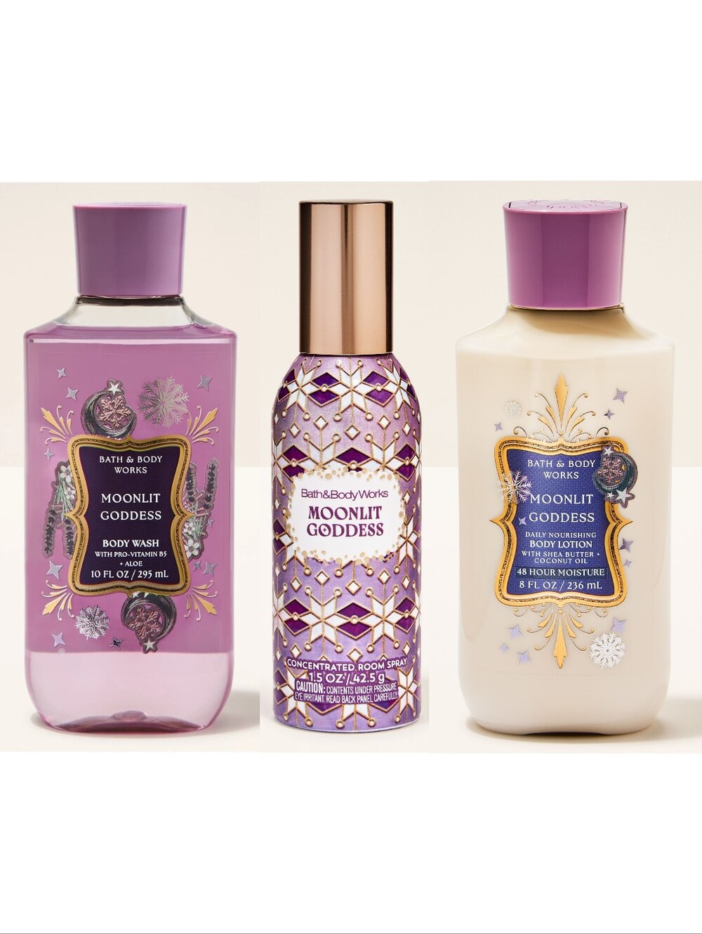 Bath & Body Works Moonlit Goddess Body Care Set 3 Piece NEW RARE